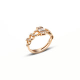 18ct Yellow Gold Chain Style Baguette Diamond Ring