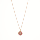 North Star Pink Tourmaline Pendant Necklace