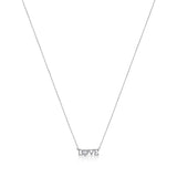 18ct White Gold Diamond ‘Love’ Letter and Heart Pendant Necklace
