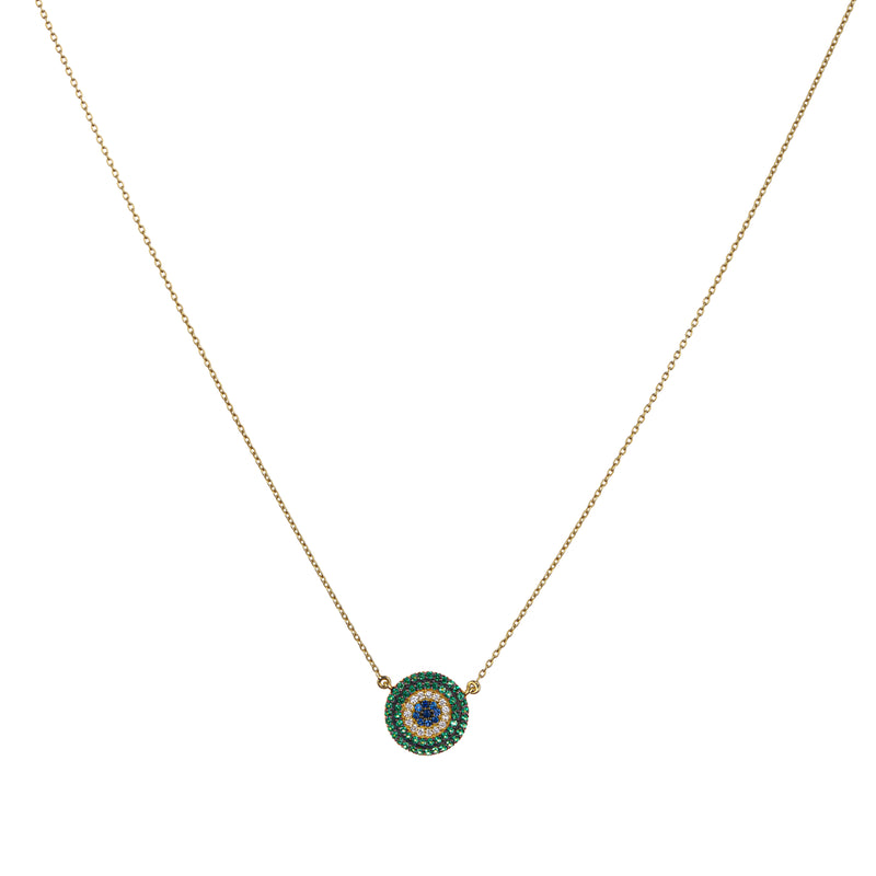 Back to Bliss Evil Eye 18k Gold Diamond-Embellished Pendant Necklace