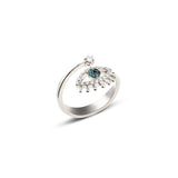 18ct White Gold Evil Eye with Lashes Diamond Ring