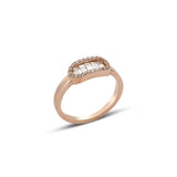 18ct Yellow Gold Oval Cluster Baguette Diamond Ring