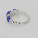 18ct White Gold and Blue Stone Bubble Ring – Royal Blue